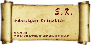 Sebestyén Krisztián névjegykártya