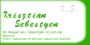 krisztian sebestyen business card
